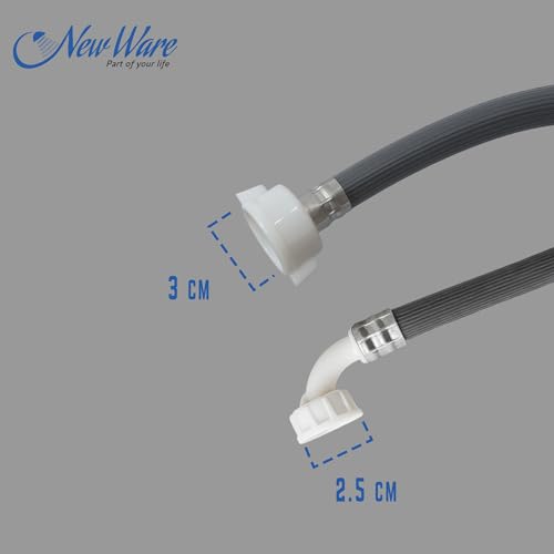 NEW WARE Inlet Hose Pipe for Front Loading Washing Machines | 3 Meter Water Inlet Pipe with Secure Connector - Image 2