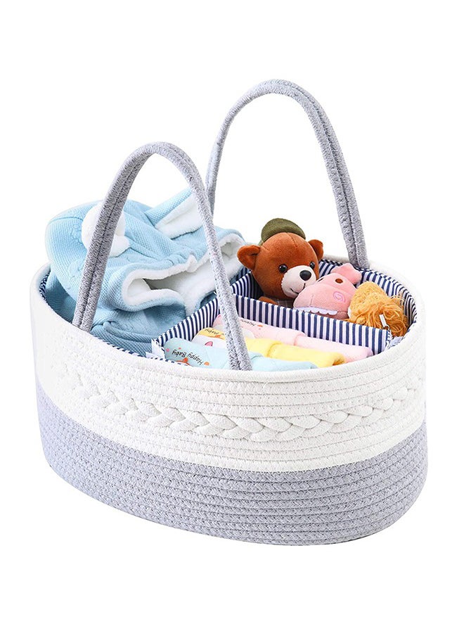 Little Story - Baby Diaper Caddy With Changing Mats 50 Count - Grey - Image 1