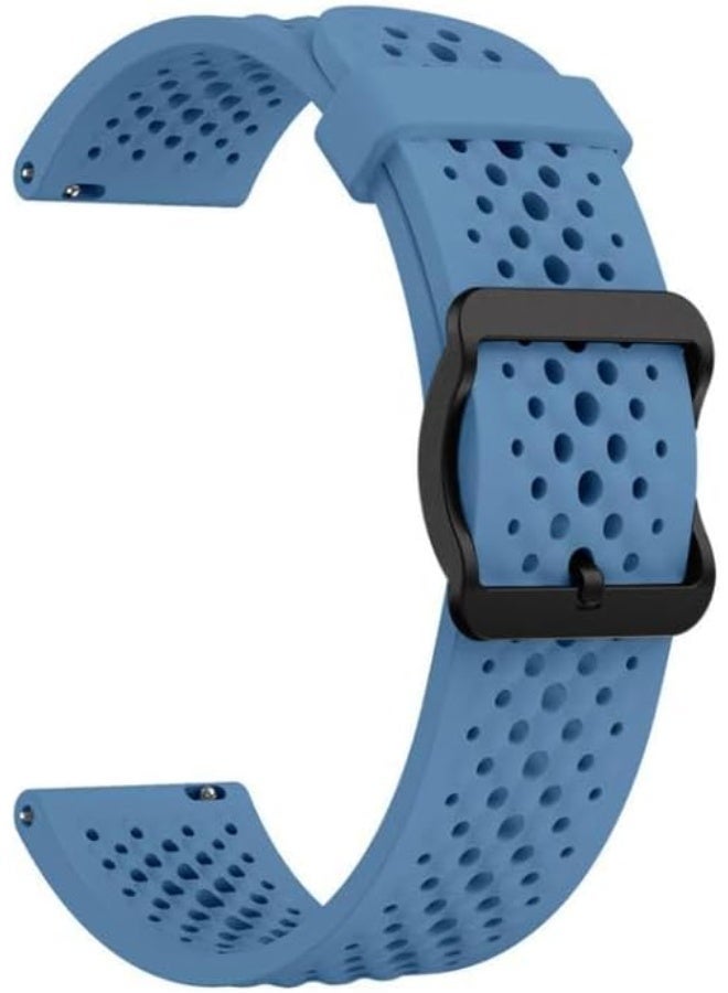 Strap 22mm Silicone Strap For Huawei Watch GT5 46mm | GT5 Pro 46mm | GT4 46mm | GT3 46mm | GT2 46mm | GT2 Pro | Watch 4/4 Pro | Watch 3/3 Pro | GT3 SE | GT3 Pro (Blue) - Image 5