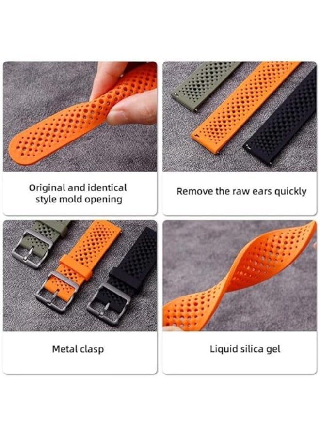 Strap 22mm Silicone Strap For Huawei Watch GT5 46mm | GT5 Pro 46mm | GT4 46mm | GT3 46mm | GT2 46mm | GT2 Pro | Watch 4/4 Pro | Watch 3/3 Pro | GT3 SE | GT3 Pro (Blue) - Image 3