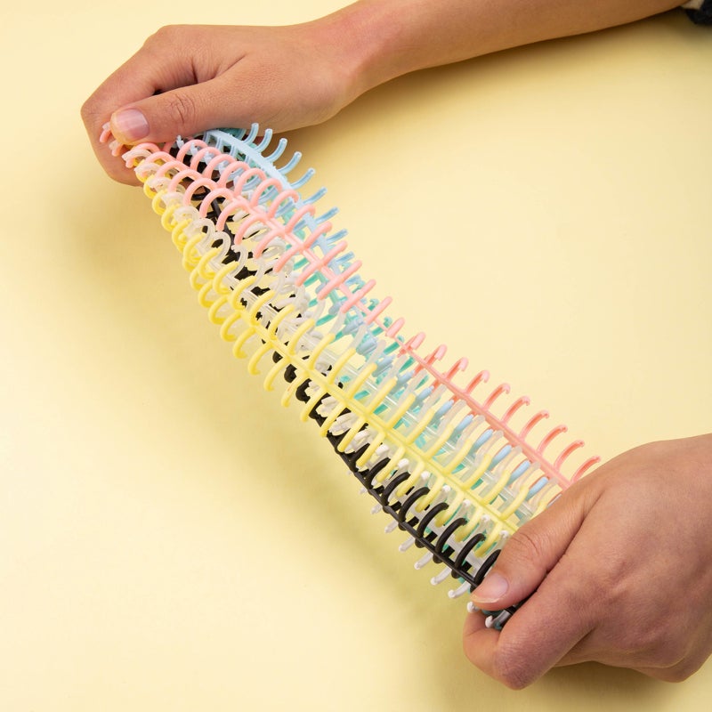 Binding Spines Combs: 10pcs Transparent Purple, 30-Hole 12mm Ring Diameter, Page-Turning Friendly Cylindrical Design - Cuttable Length, Holds 85 Sheets for A4 A5 A6 A7 B5 Notebook Binding - Image 3