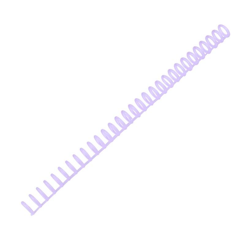 Binding Spines Combs: 10pcs Transparent Purple, 30-Hole 12mm Ring Diameter, Page-Turning Friendly Cylindrical Design - Cuttable Length, Holds 85 Sheets for A4 A5 A6 A7 B5 Notebook Binding - Image 5