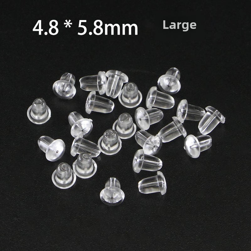 DIY Jewelry Accessories Silicone Earring Backs 5.8mm/200/13g 