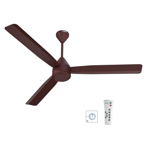 Crompton Energion Regmote 1200mm BLDC Ceiling Fan | India's First Dual Control Fan - Remote & Regulator Control | BEE 5 Star Rated Energy Efficient | 4 Year Manufacturer's Warranty | Brown - Image 1