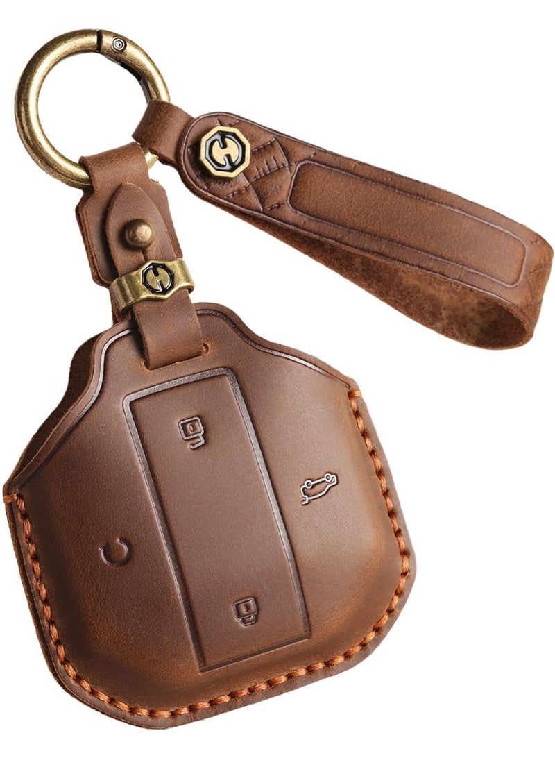 INSIJAM Car Key Case Key Case Compatible with Jetour Freedom T1 T2 Traveler from 2025 Leather Key Case Key Cover Car Remote Control Key Fob 4 Buttons - Image 1