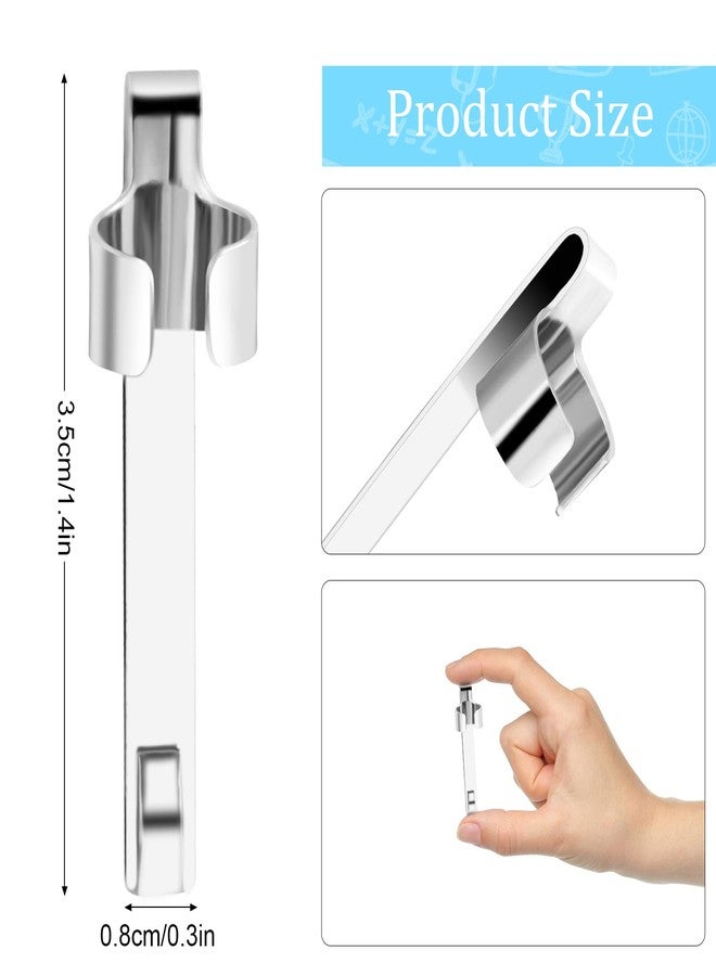 Sliverdew 20 Pieces Metal Pen Clips Pencil Holder Clip Snap in Pencil Clips Slide on Pencil Holder Portable Pen Holder Clips for Shirt Pocket for School Classroom Students Office Home - Image 2