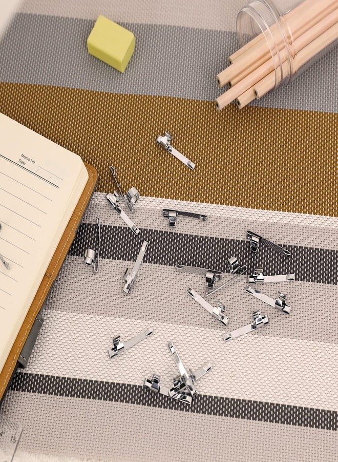 Sliverdew 20 Pieces Metal Pen Clips Pencil Holder Clip Snap in Pencil Clips Slide on Pencil Holder Portable Pen Holder Clips for Shirt Pocket for School Classroom Students Office Home - Image 5