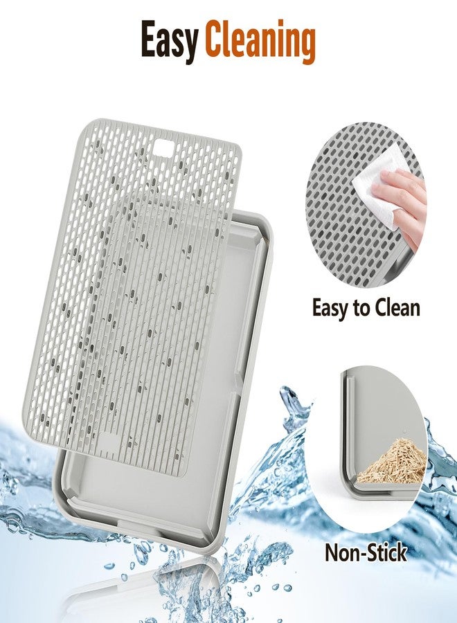Bartuke Large Cat Litter Box Step Mat, 16.5"x11.2" Cat Ramp Stairs, Cat Litter Catcher for Self-Cleaning Litter Box, Cats Pedal Step Stool Ideal for Kitten & Older Cats (Light Grey) - Image 5