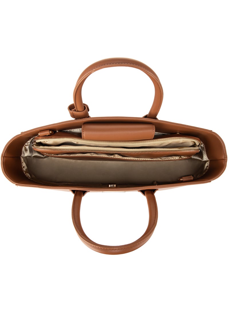 HOLBORN CLASSIC Holborn Classic Tiara Everyday Tote - Brown - Women's Work Bag - Vegan Leather Bag  - Image 5