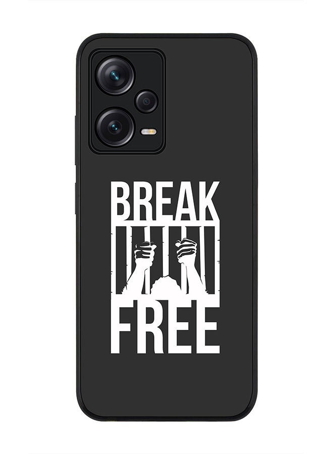 Stylizedd Rugged Black edge case for Redmi Note 12 Pro 5G Slim fit Soft Case Flexible Rubber Edges Anti Drop TPU Gel Thin Cover - Break Free - Image 1