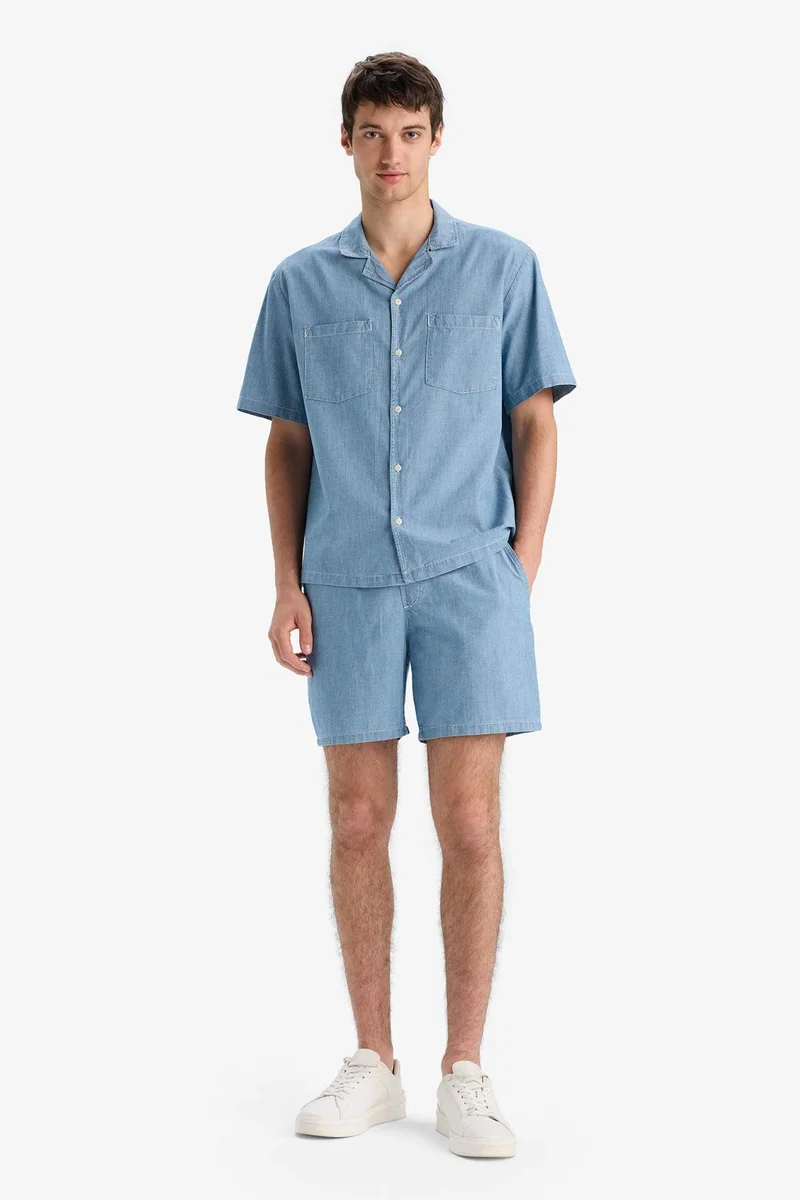 DeFacto Relax Fit Cotton Denim Bermuda Shorts