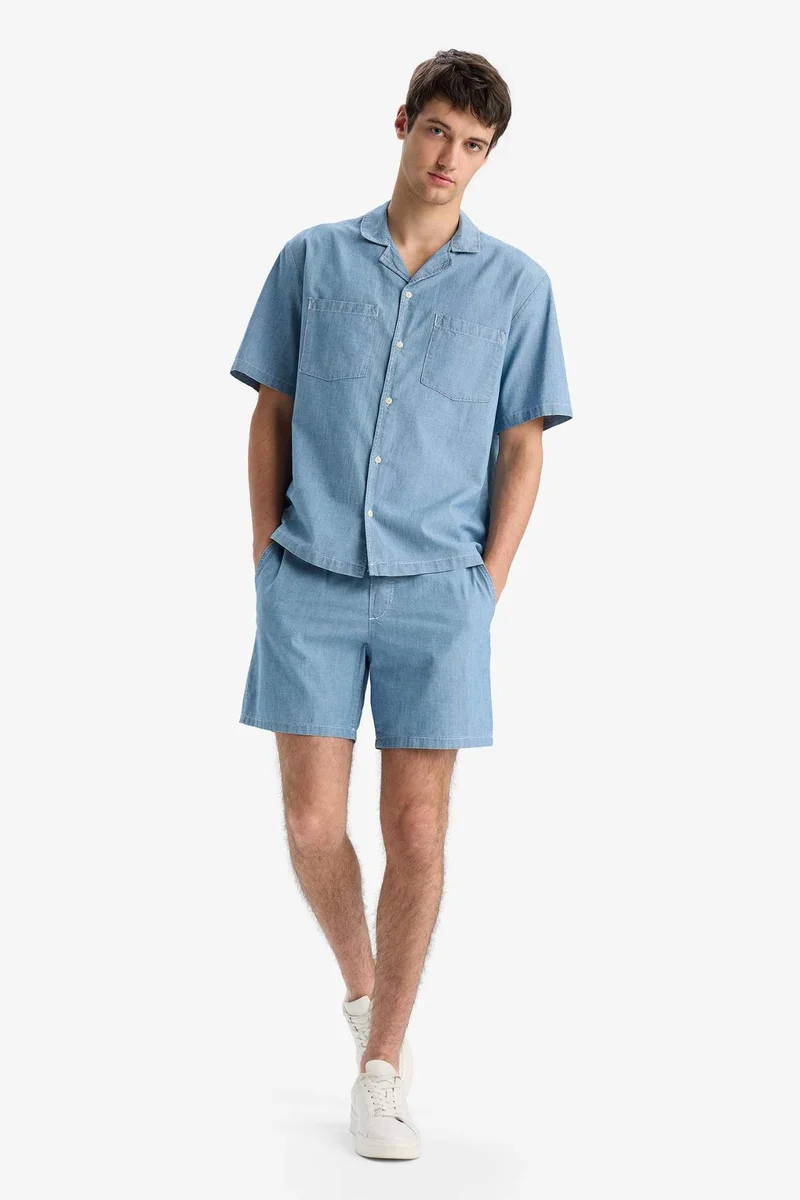 DeFacto Relax Fit Cotton Denim Bermuda Shorts