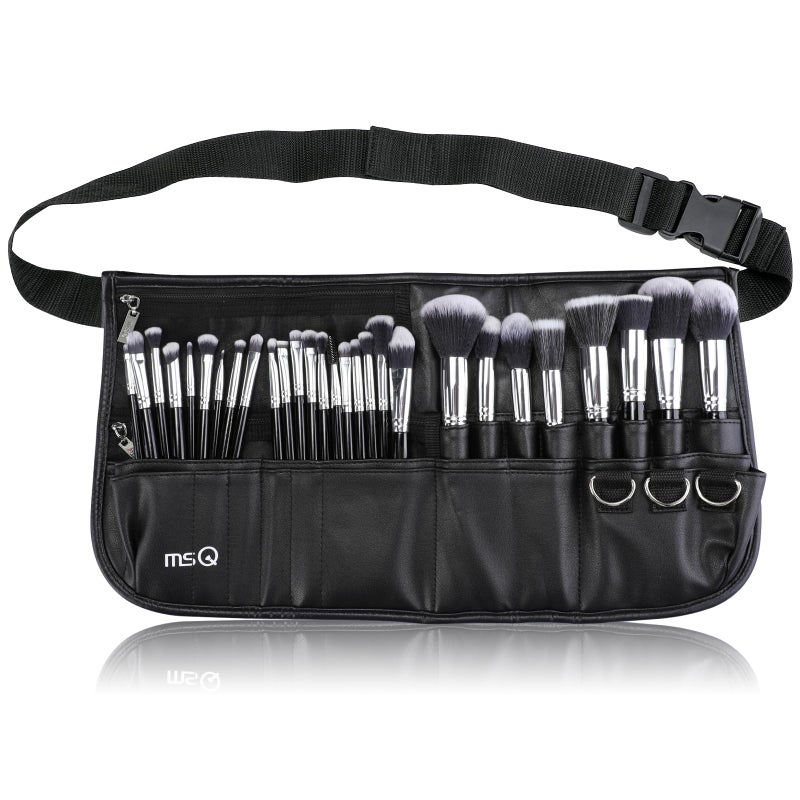 MSQ MSQ Makeup Brushes Set 29pcs Professional Cosmetics Brushes with Belt Waist Makeup Bag Foundation Powder Creams Liquids  Eye Brushes for WomenGirlsArtistsHoliday giftstravel 