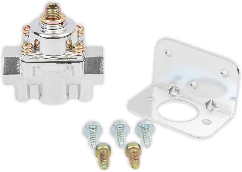 HOLLEY 12-804 Chrome Carbureted Fuel Pressure Regulator - Image 1