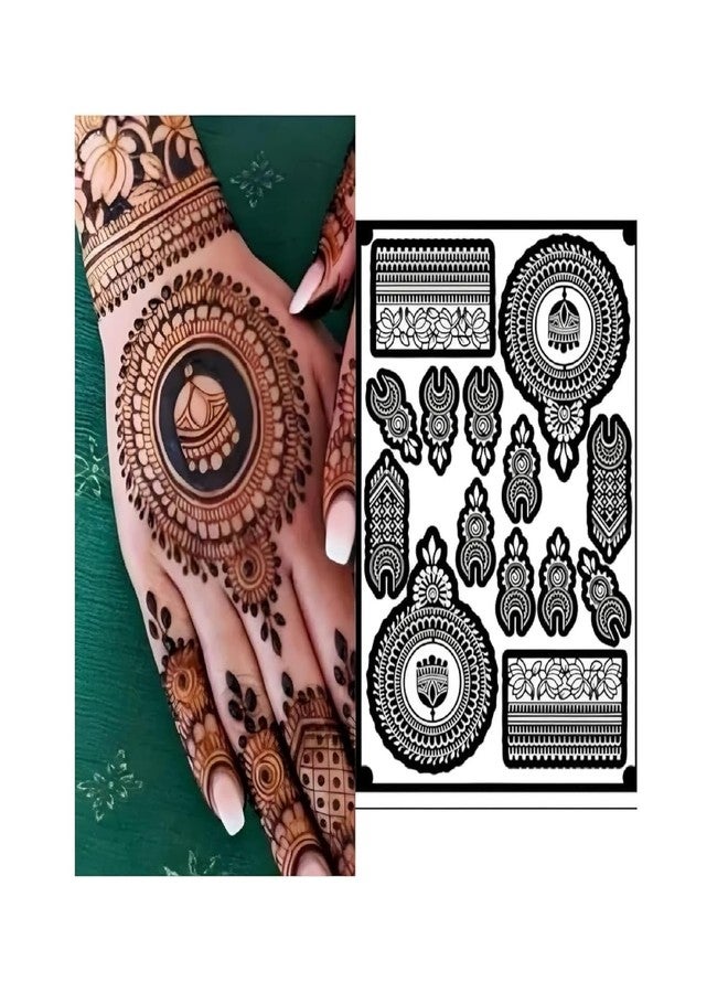 Stencils Mehandi Sticker for Hand | For Festival Girls & Women Hand Mehandi - Image 1