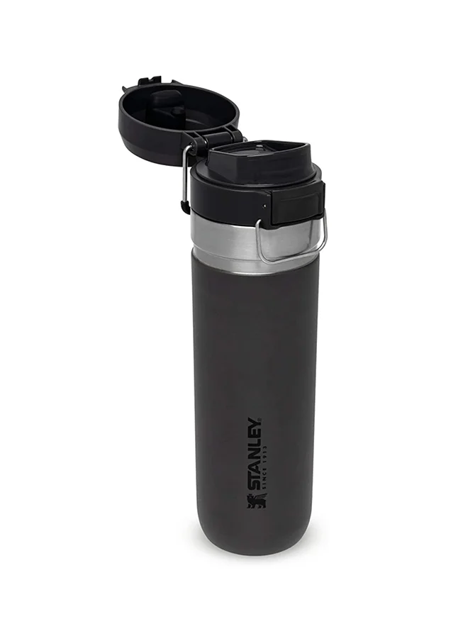 Stanley Stanley Quick Flip Water Bottle .71L / 24OZ Charcoal â€“ Leakproof | Stainless Steel Water Bottle | Push Button Locking Lid | BPA FREE | Cup Holder Compatible | Dishwasher safe | Lifetime Warranty