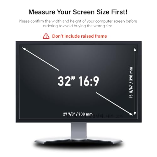 WELINC 32 Inch - 16:9 Aspect Ratio - Computer Privacy Screen Filter for Widescreen monitor - Anti-Glare - Anti-Scratch Protector Film - Please measure carefully - Image 3