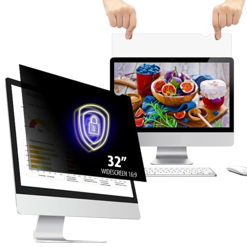 WELINC 32 Inch - 16:9 Aspect Ratio - Computer Privacy Screen Filter for Widescreen monitor - Anti-Glare - Anti-Scratch Protector Film - Please measure carefully - Image 1