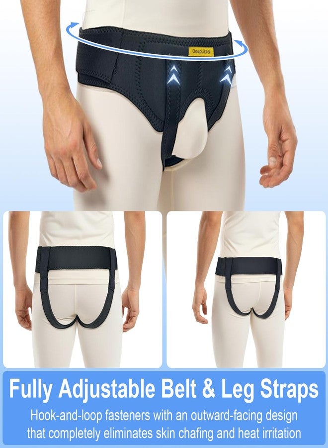 cybryeh Inguinal Hernia Belt Truss for Men & Women - Comfortable Double/Single Groin Hernia Support - Upgraded Hernia Braces/Adjustable Straps for Pre&Post Surgery Pain Relief - Image 4