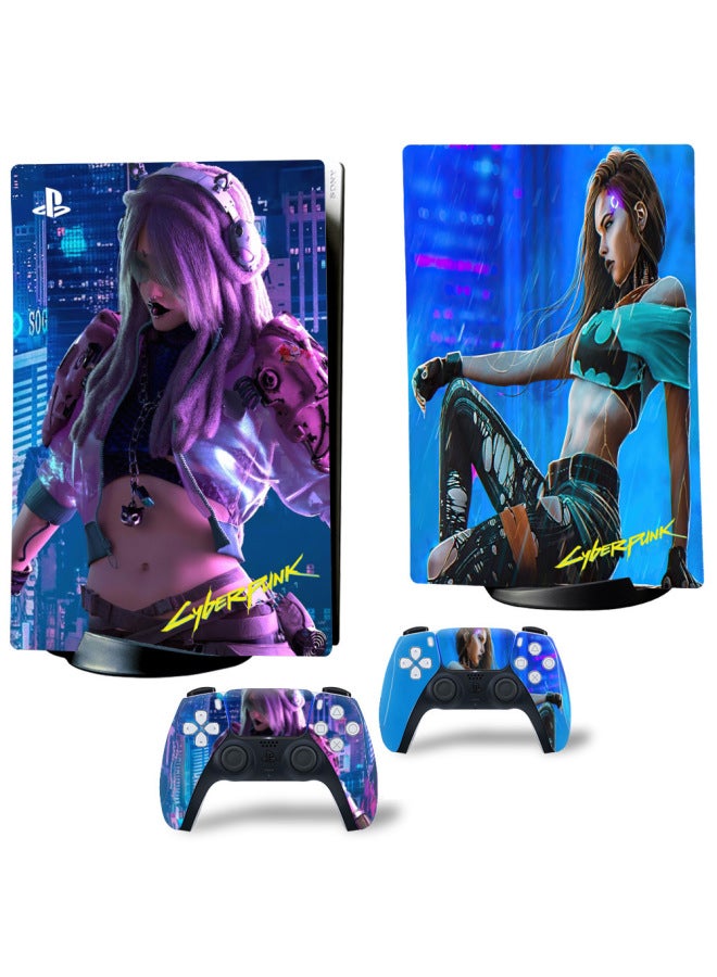PS5 Sticker Digital Cyberpunk 2077 Game Host Sticker Color Film  Colorful Film-Color:1887 - Image 1