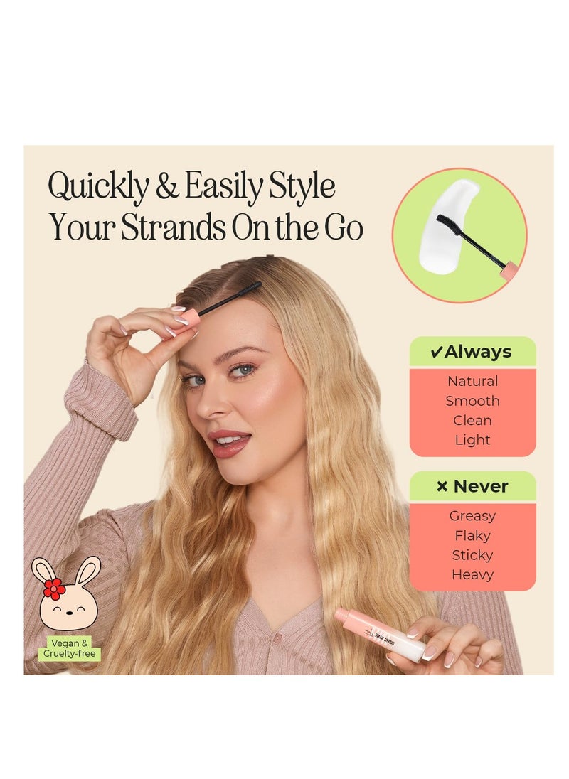INH INH Hair Mascara for Flyaways | Quick Slick Hair Finishing Stick for Flyaways, Frizz Control, & Slick Back Look | Non Greasy & Non Comedogenic Smoothing Serum & Frizz Tamer Wand | Peach Tart, 18ml  - Image 3