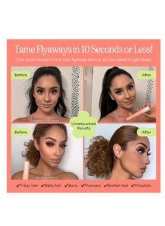 INH INH Hair Mascara for Flyaways | Quick Slick Hair Finishing Stick for Flyaways, Frizz Control, & Slick Back Look | Non Greasy & Non Comedogenic Smoothing Serum & Frizz Tamer Wand | Peach Tart, 18ml  - Image 4