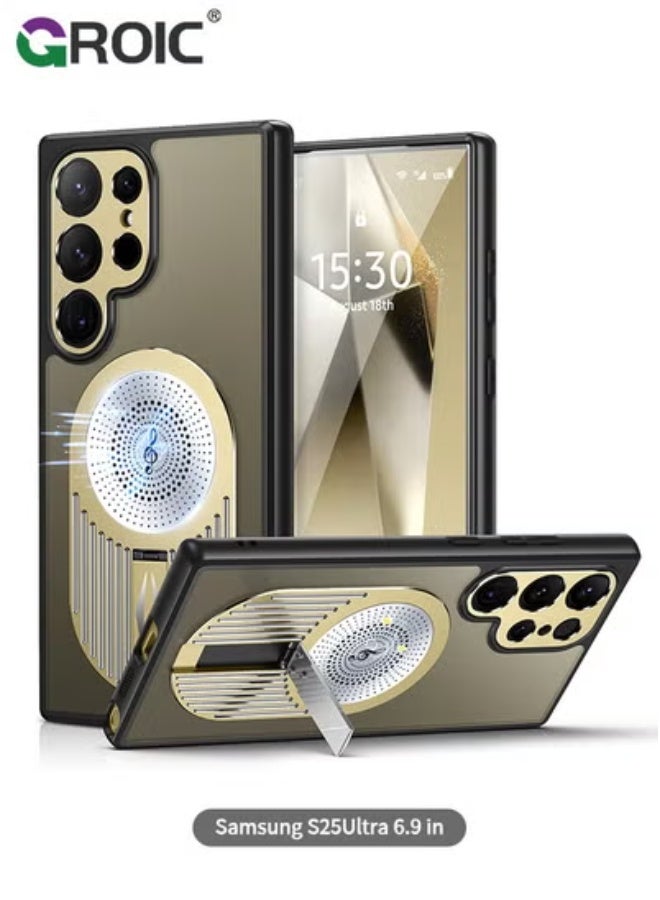 GROIC Case for Samsung Galaxy S25 Ultra Case with Stand, Compatible with MagSafe, Aromatherapy, Heat Dissipation Made of Graphene, Shockproof Protective Case, Thin Mobile Phone Cover for S25 Ultra - Image 1