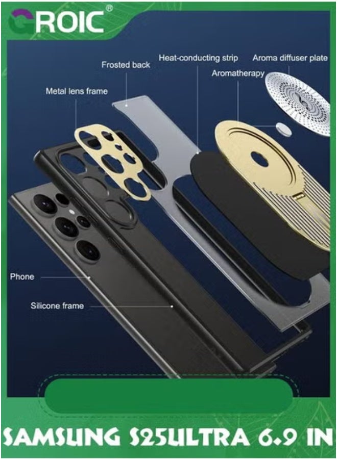 GROIC Case for Samsung Galaxy S25 Ultra Case with Stand, Compatible with MagSafe, Aromatherapy, Heat Dissipation Made of Graphene, Shockproof Protective Case, Thin Mobile Phone Cover for S25 Ultra - Image 5