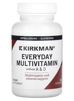 Kirkman Labs Everyday Multivitamin without A & D 180 Capsules 