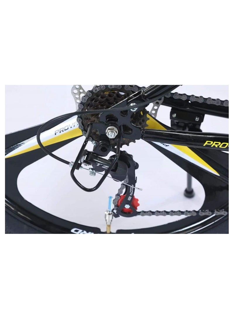 Pro Yard Fixable Steel Bicycle Aluminum Hybrid Sports Bike Yellow Color - Image 3