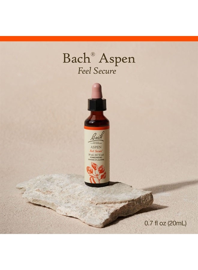 Bach علاجات الزهور الأصلية، أسپن للقلق والأمان، جوهر زهري طبيعي هوموباثي، رفاهية شاملة، نباتي، 20 مل قطارة - Image 2