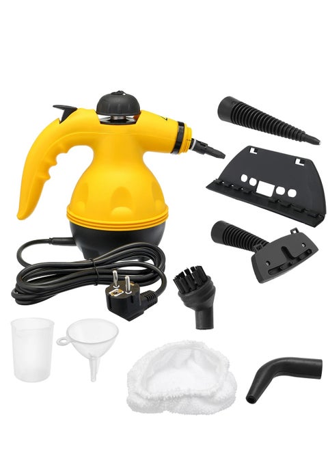 1000W Handheld Steam Cleaner – Portable Steam Vacuum for Grease, Stains & Deep Cleaning – Multi-Use Steamer for Kitchen, Bathroom & Windows – Includes 8 Nozzles