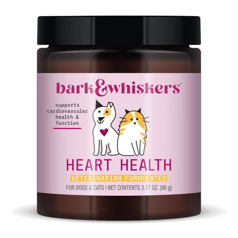 Dr. Mercola Bark & Whiskers Heart Health for Dogs & Cats, 3.17 oz. (90g), 90 Scoops, Cheddar Cheese Flavor, Supports Cardiovascular Health and Function, Veterinarian Formulated, Non-GMO, Dr. Mercola - Image 1