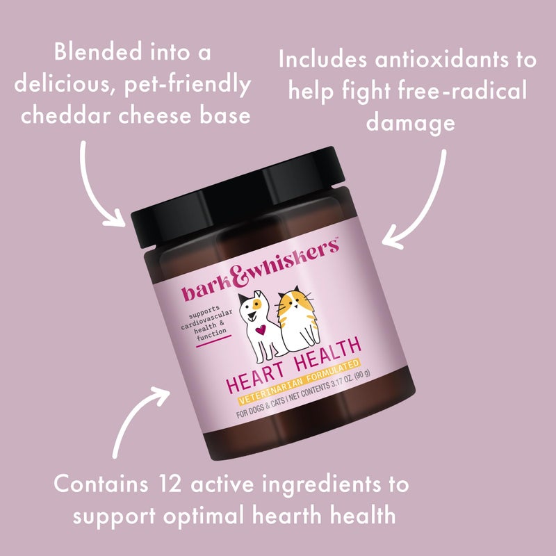 Dr. Mercola Bark & Whiskers Heart Health for Dogs & Cats, 3.17 oz. (90g), 90 Scoops, Cheddar Cheese Flavor, Supports Cardiovascular Health and Function, Veterinarian Formulated, Non-GMO, Dr. Mercola - Image 5