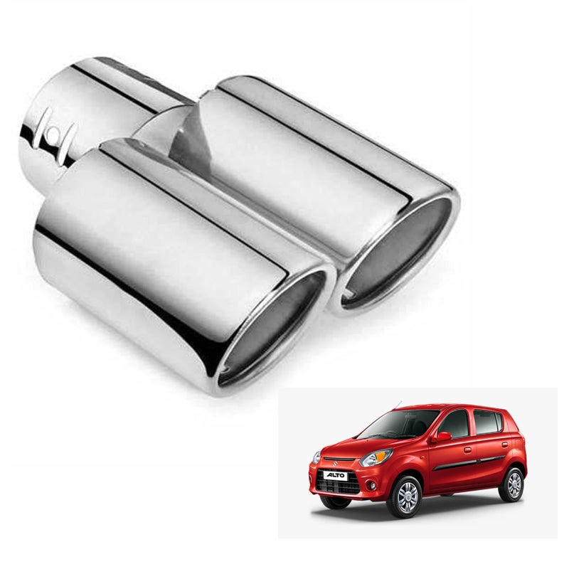 Asryd Dual Silencer Exhaust Tip Pipe Rustproof Stainless Steel Muffler Tail End Outlet 1Pcs For Maruti Suzuki 800 - Image 5