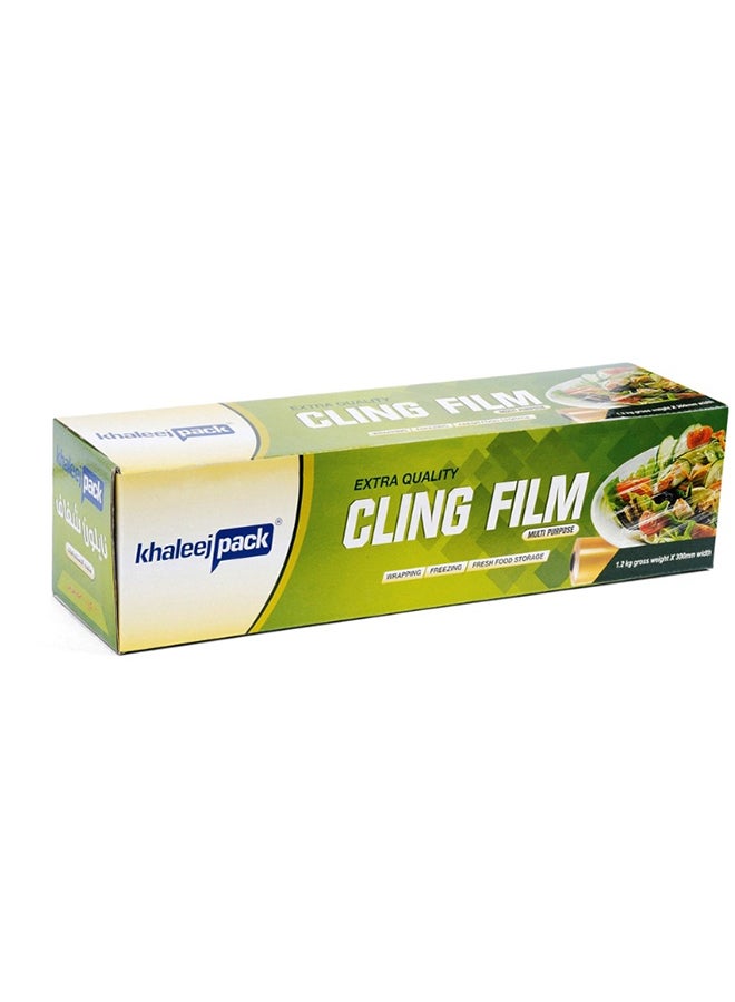 Khaleej Pack Cling Film 1.2 kg  30cm width Bulky roll For Food Wrap & Storage. - Image 3