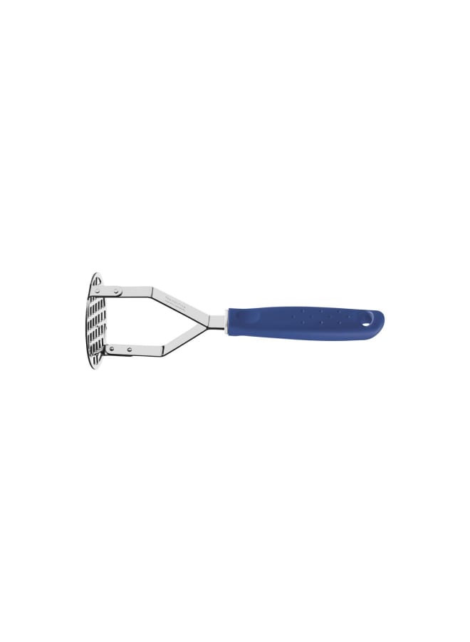 TRAMONTINA Utilità Potato Masher – Stainless Steel Head with Blue Handle – Durable & Easy to Clean Kitchen Tool - Image 1