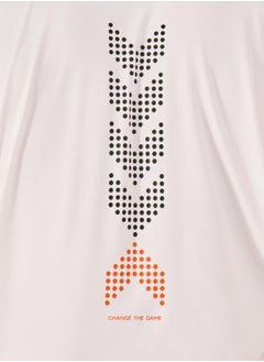 Styli Graphic Print Mesh Insert Raglan Sleeves Slim Fit T-Shirt  - Image 3
