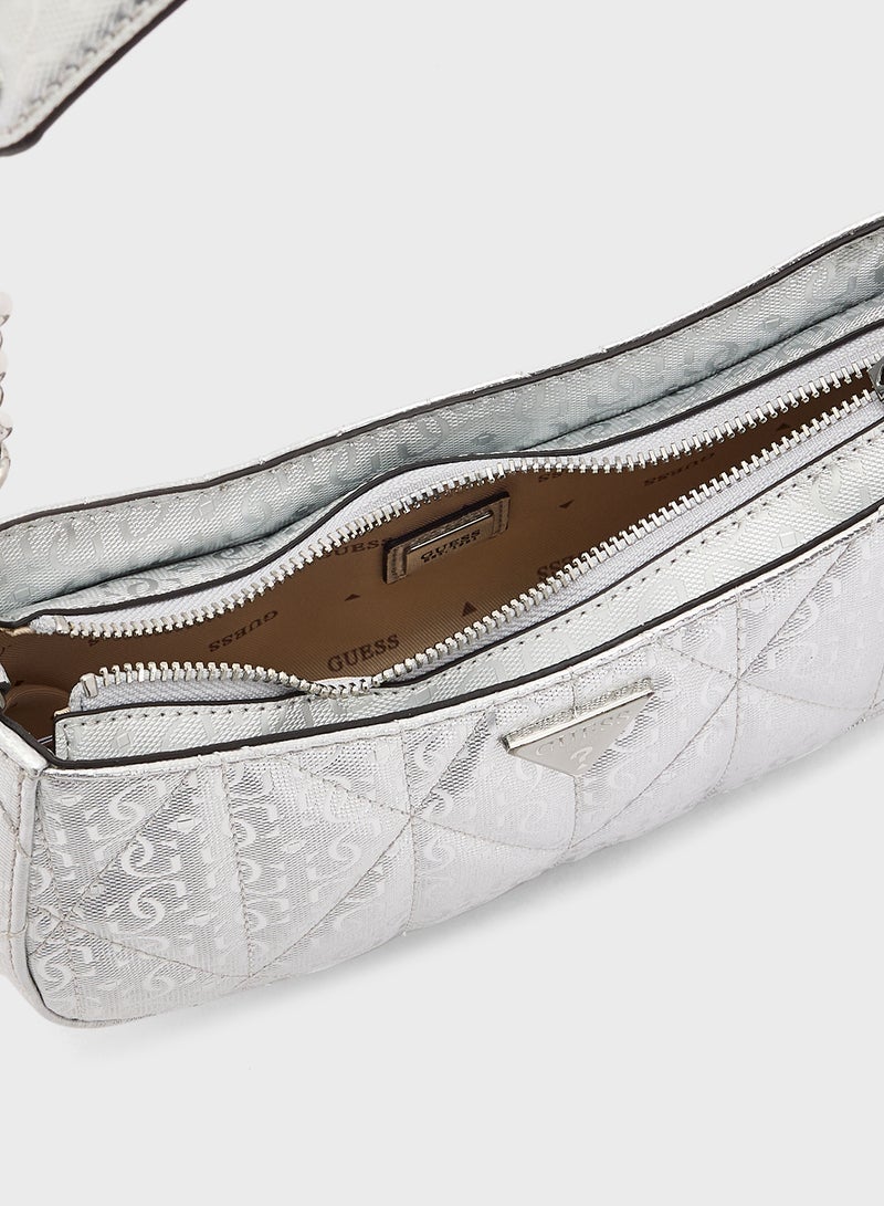 GUESS ALDINA TOP ZIP SHOULDER BAG  - Image 5