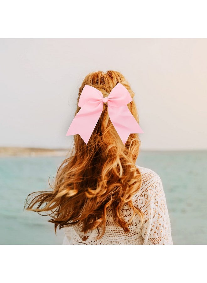 Motique Accessories Light Pink Jumbo Bow Clip With Tails  - Image 2