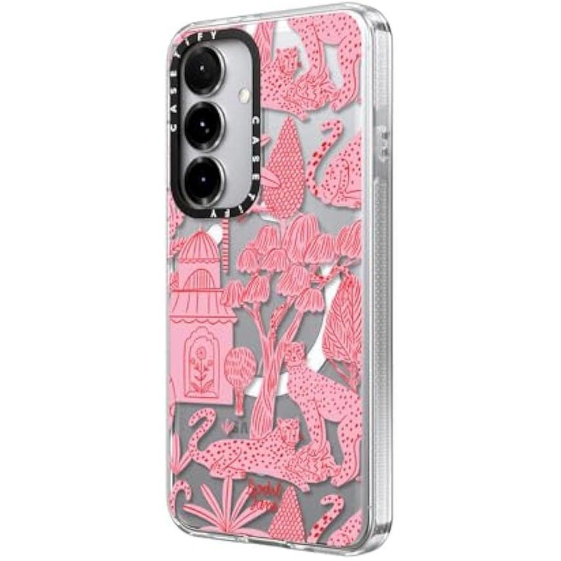 Casetify Magnetic Clear Galaxy S25 Case 【Compatible with Magsafe】 - Cheetah Paradise Pink - Image 5