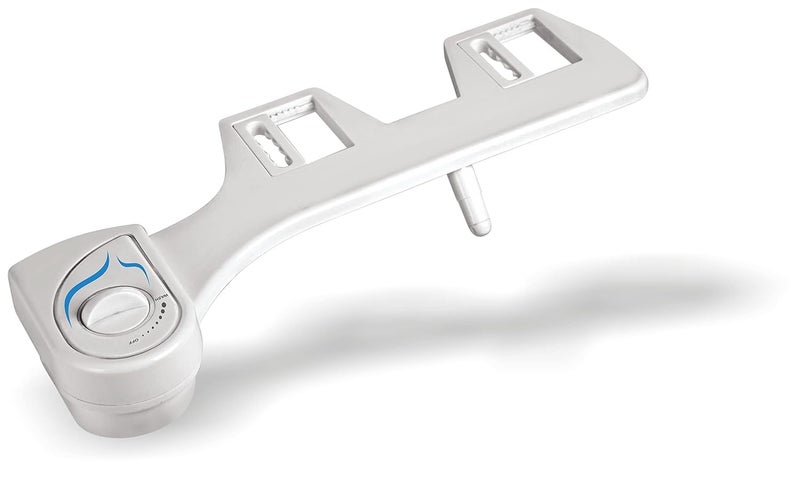 BRANCO Bidet Seat Attachment, Western Toilet Spray, Front and Rear Wash, Adjustable Position, White - Image 1