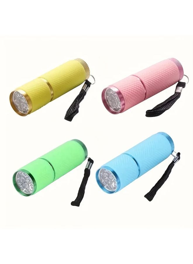 4 Color Ultra Bright Mini Flashlights Durable Compact 9 LED For Outdoor Camping Hiking - Image 3