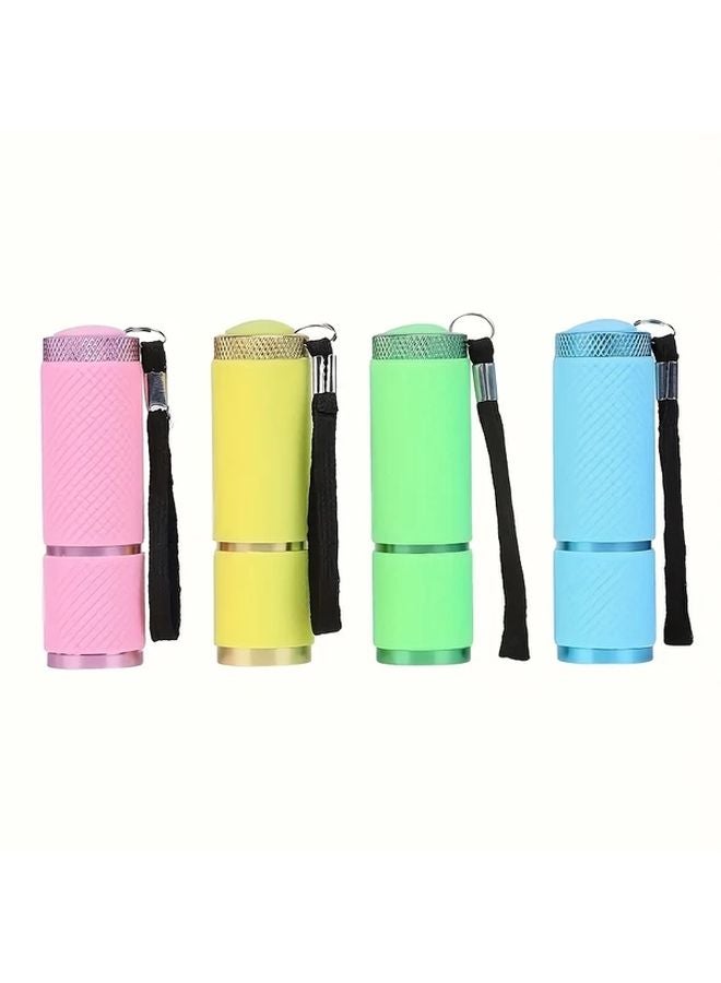 4 Color Ultra Bright Mini Flashlights Durable Compact 9 LED For Outdoor Camping Hiking - Image 1