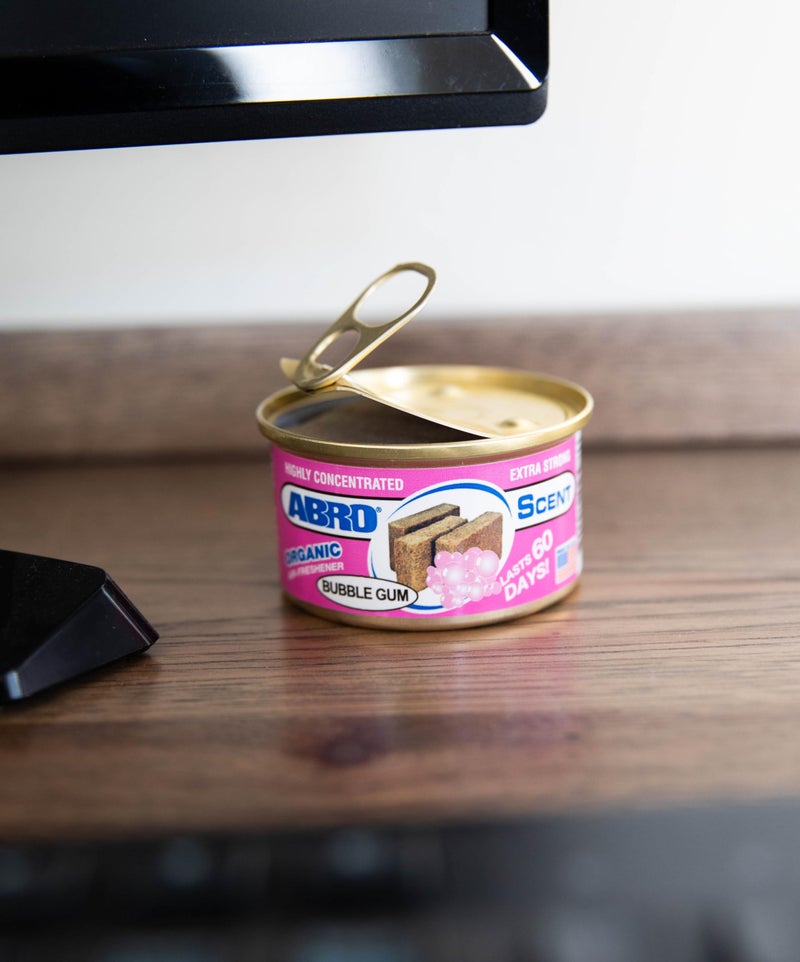 Abro معطرات هواء السيارات ABRO: معطر هواء معلب، مقاوم للتسرب للمنزل أو المكتب أو ملحقات السيارة الداخلية، يدوم حتى 60 يومًا - عبوة 3 برائحة العلكة - Image 3