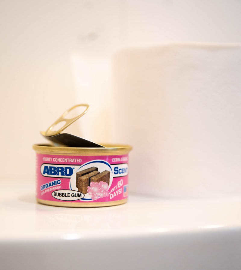 Abro معطرات هواء السيارات ABRO: معطر هواء معلب، مقاوم للتسرب للمنزل أو المكتب أو ملحقات السيارة الداخلية، يدوم حتى 60 يومًا - عبوة 3 برائحة العلكة - Image 2