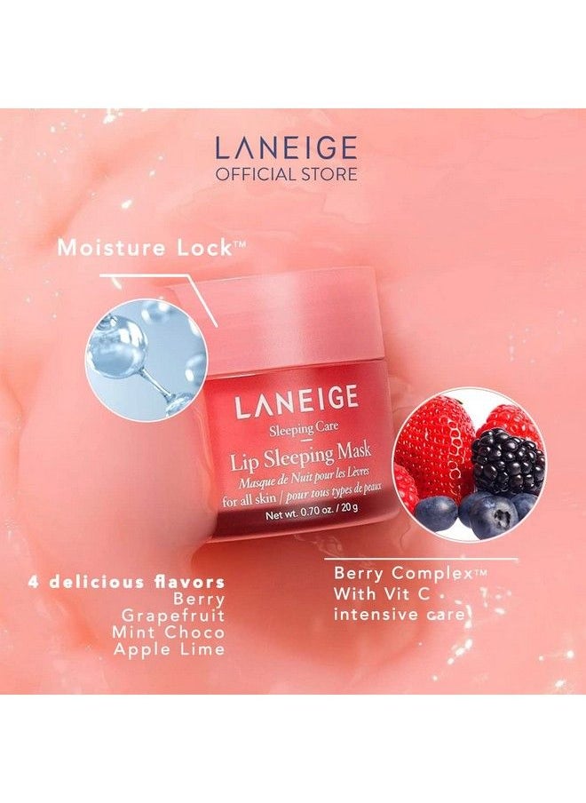 LANEIGE قناع الشفاه أثناء النوم مرطب للشفاه بفيتامين سي ومضاد للأكسدة للشفاه الجافة بنكهة التوت 8 جرام  - Image 4