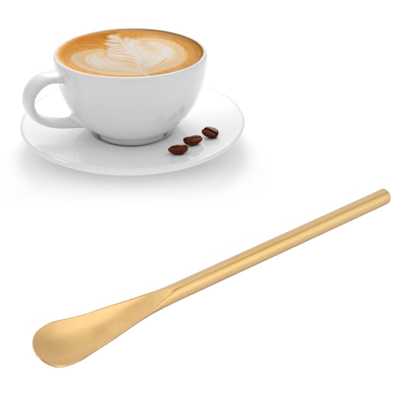 Short Handle Gold Coffee Spoon: 304 Stainless Steel, Polished Smooth Edge - Corrosion Resistant, Dishwasher Safe Mixing Spoon for Home, Kitchen, Bar, Coffee Shop - Image 2
