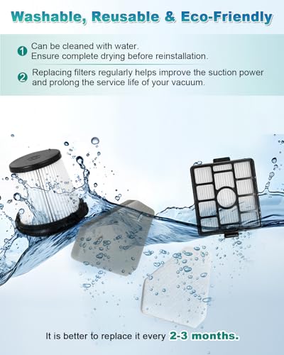 Janedtcyy BU3523 BU3521 BU3120 HEPA Filter Replacement Compatible with Shark BU3521 Clean Lightweight Cordless Stick Cleaner, Shark BU3523 Clean and Empty Cordless Stick Vacuum and Auto Empty System (2 Pack) - Image 5