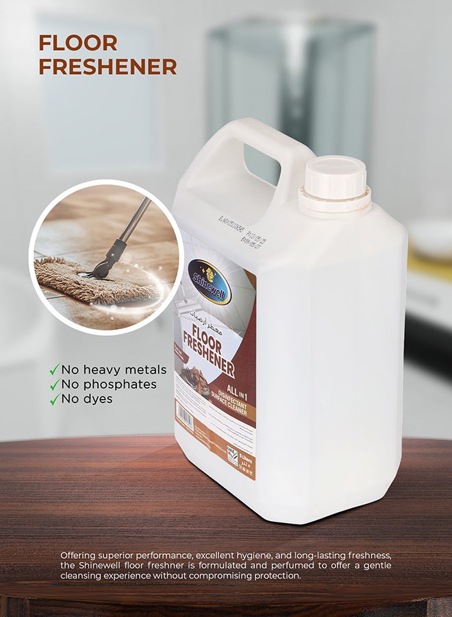 Shinewell Floor cleaner Disinfectant 5 liter Floor Cleaner Liquid, French Arabic Fragrance all purpose cleaner - Image 2